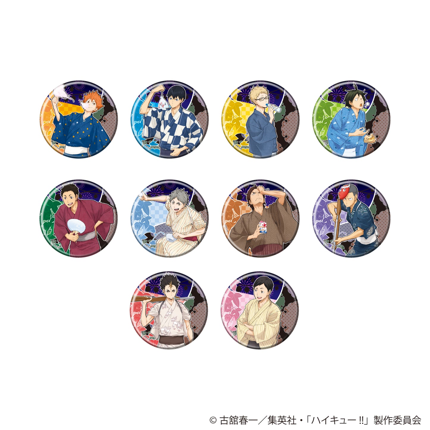 ハイキュー!!_缶バッジ06/浴衣ver. BOX(全10種)【コンプリートBOX/10個入り】