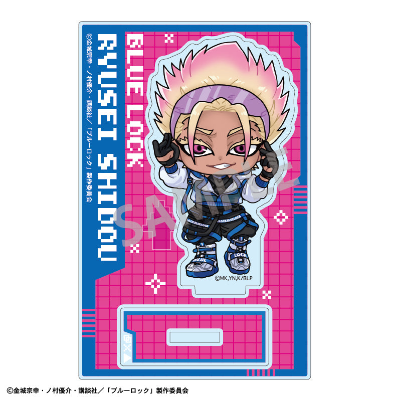 ブルーロック_ミニアクリルスタンド 士道 龍聖 サイバーパンク リバイバル描き起こし