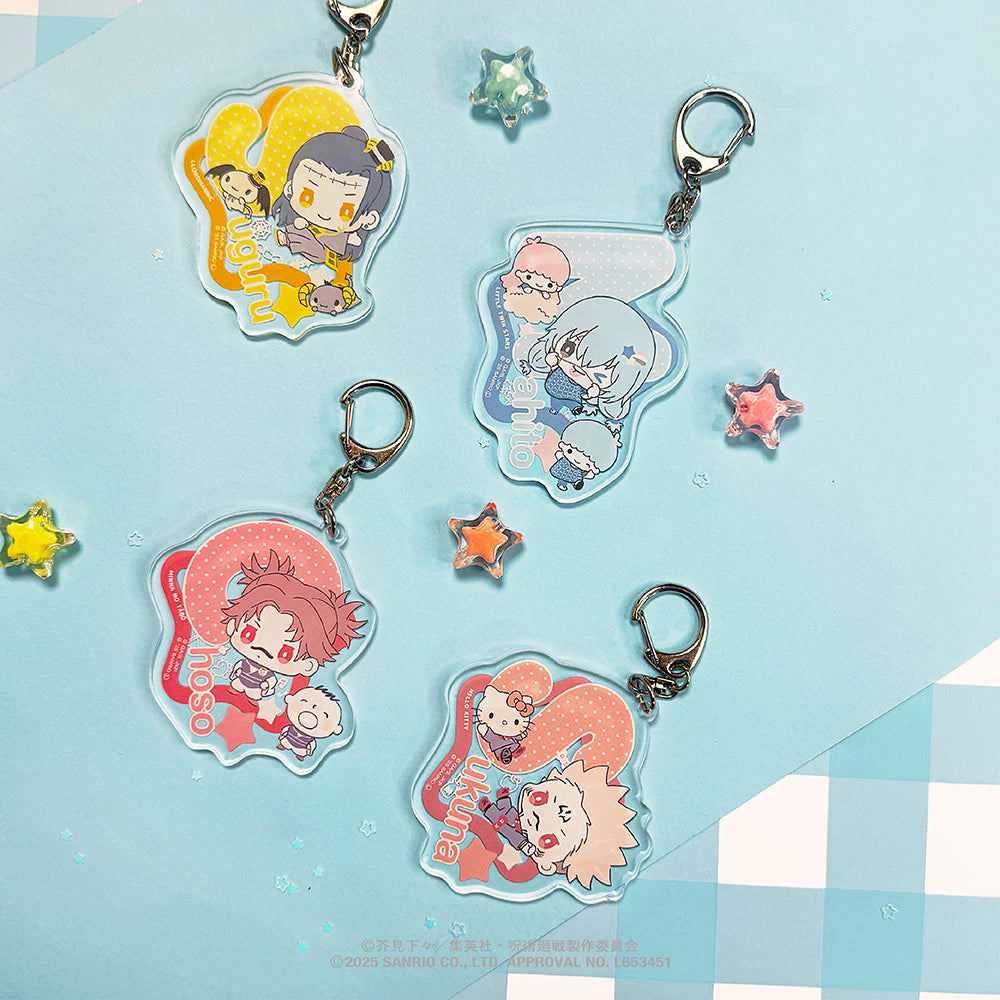 呪術廻戦 ×サンリオキャラクターズ_おなまえ入りアクリルキーホルダー 10.宿儺・ハローキティ