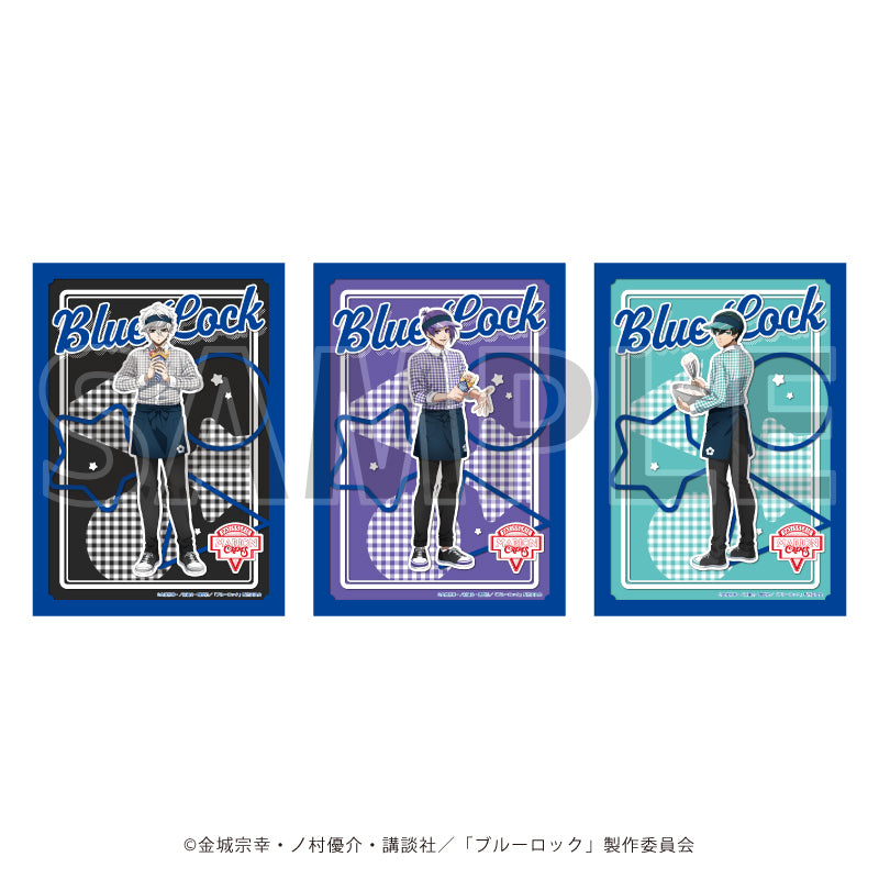 ブルーロック_L版ブロマイド3枚セット02/クレープ屋ver. 凪 誠士郎・御影 玲王・糸師 凛(描き下ろしイラスト)