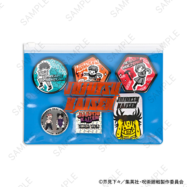 呪術廻戦_ビィズニィズ 缶バッジセット(虎杖・伏黒・釘崎・脹相)