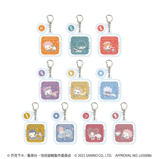 呪術廻戦 渋谷事変×サンリオキャラクターズ_パーツ付きアクリルキーホルダー01/BOX(全10種)(コラボイラスト)【コンプリートBOX/10個入り】