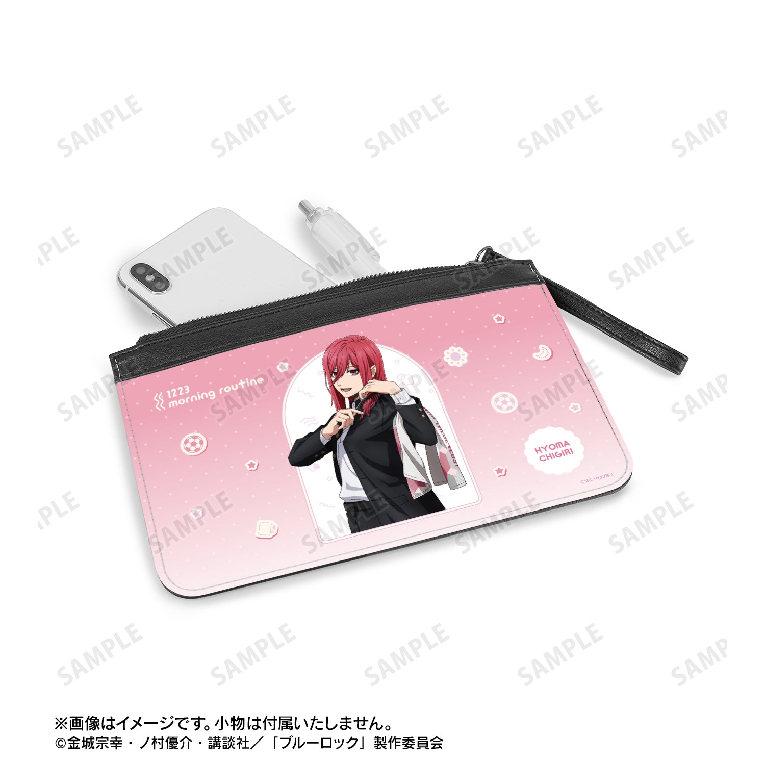 ブルーロック_描き下ろし 千切 豹馬 モーニングルーティンver. PUレザーフラットポーチ