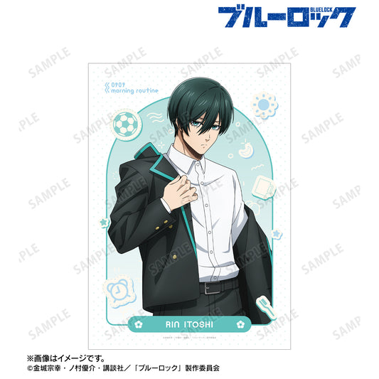 ブルーロック_描き下ろし 糸師 凛 モーニングルーティンver. A3マット加工ポスター