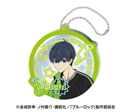 ブルーロック_ネオンサイン風ミラーアクリルキーホルダー 1.潔世一