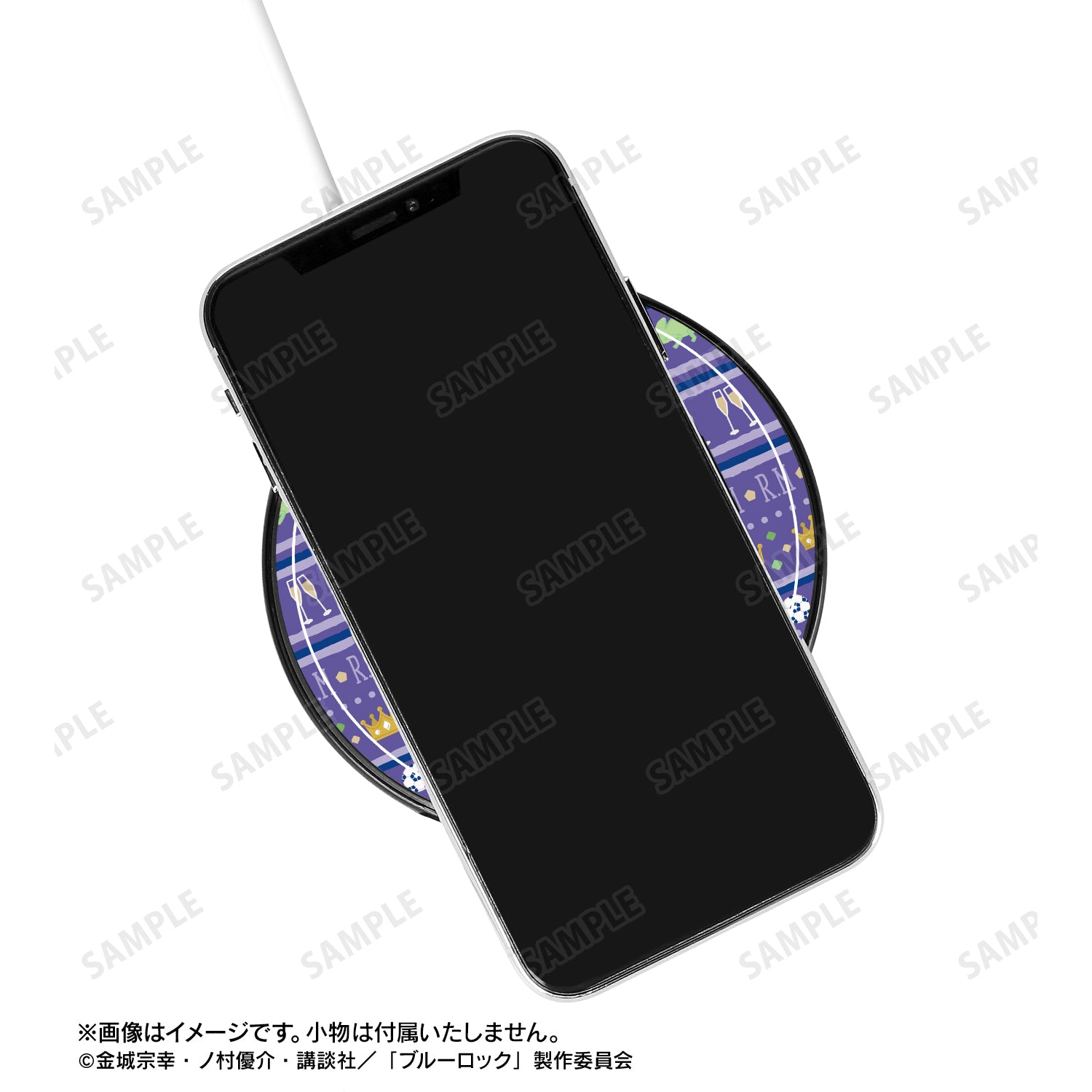 ブルーロック_御影 玲王 ar-Unity モチーフ柄 サークル型Qi対応充電器