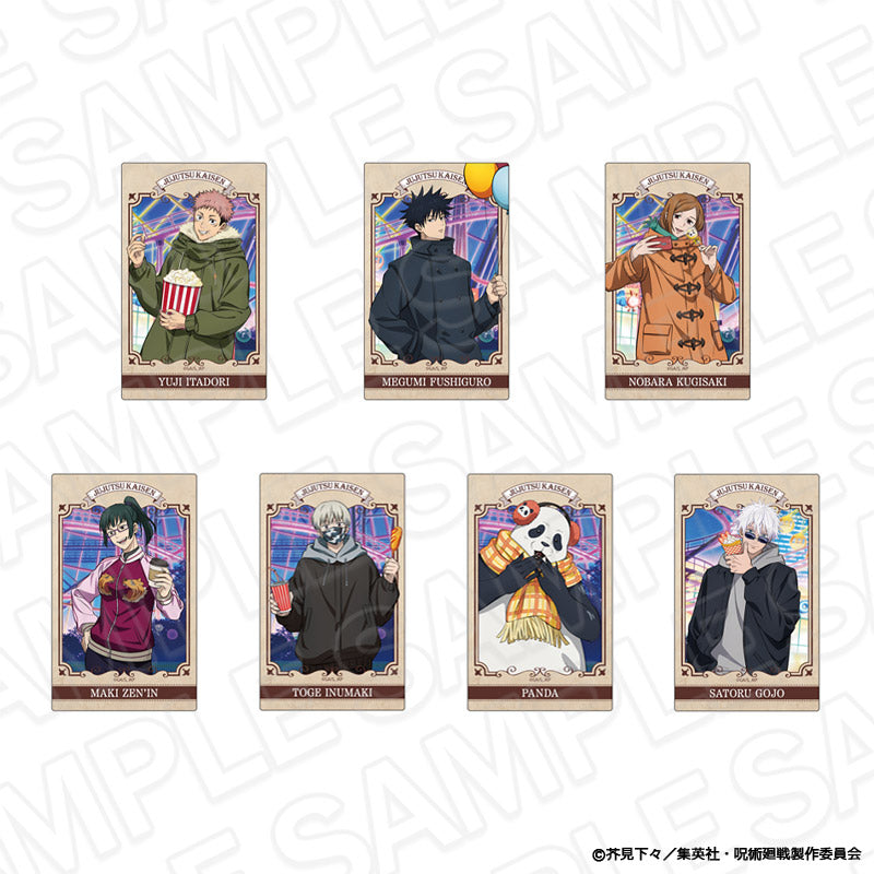 呪術廻戦_ダイカットステッカー(ブラインド) 夜の遊園地 ver. 【OPP/7個入り】【コンプリートセット】