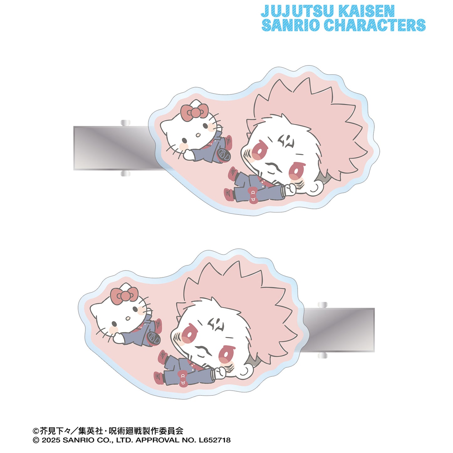 呪術廻戦×サンリオキャラクターズ_宿儺×ハローキティ アクリルヘアクリップ2個セット