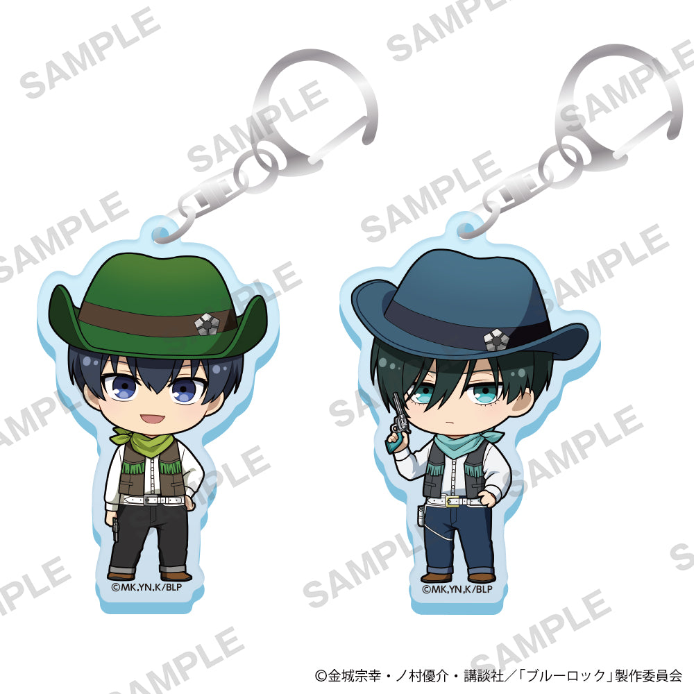 ブルーロック_ミニキャラアクリルキーホルダーセット カウボーイ Ver. 潔 世一 糸師 凛 セット