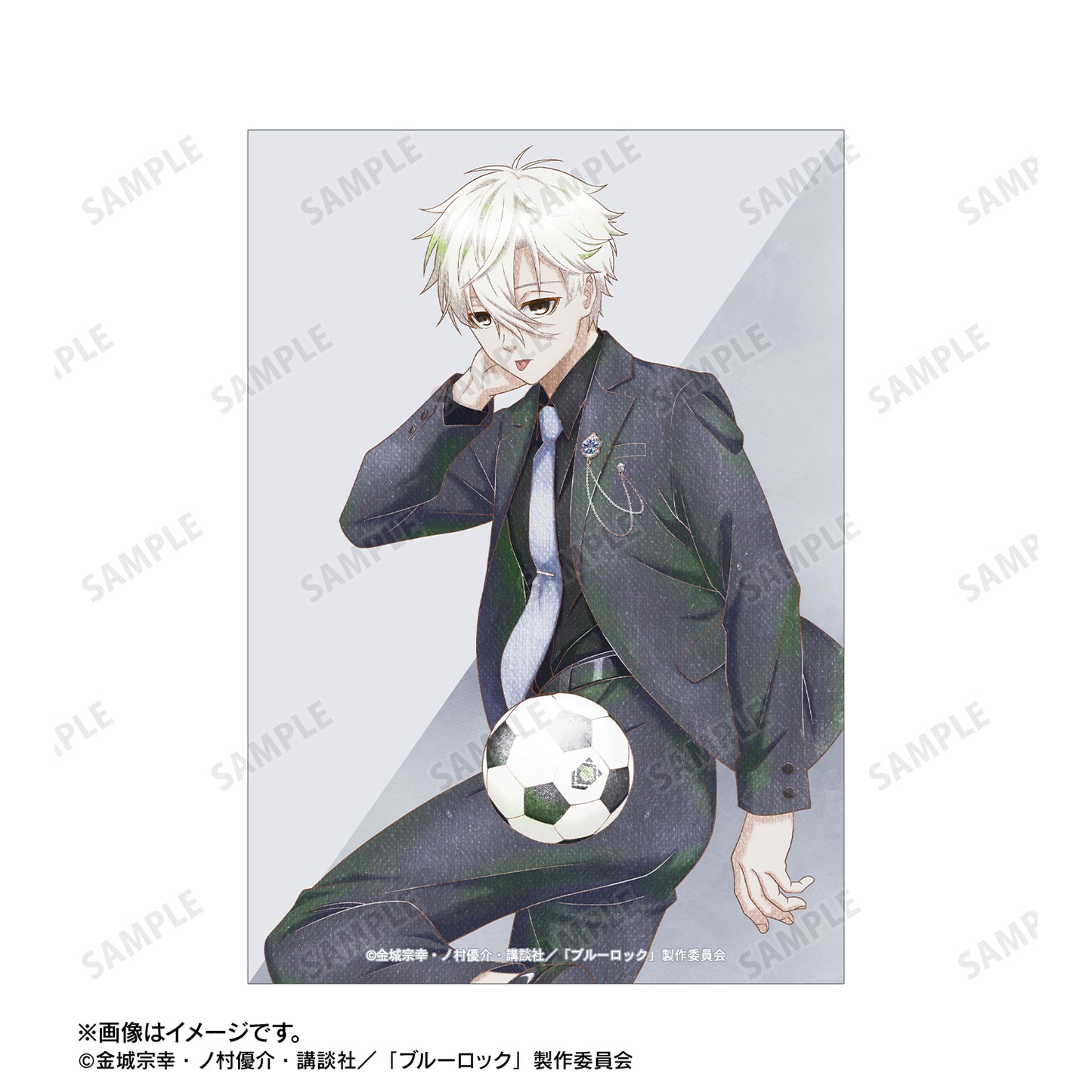 ブルーロック_描き下ろし 凪 誠士郎 スーツモデルver. Ani-Art aqua label ブロマイド2枚セット