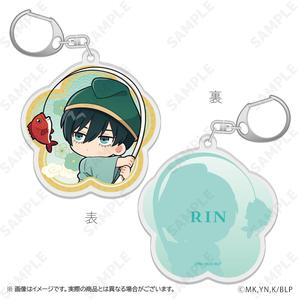 ブルーロック_両面アクリルキーホルダー 2 糸師凛 ふくふく七福神