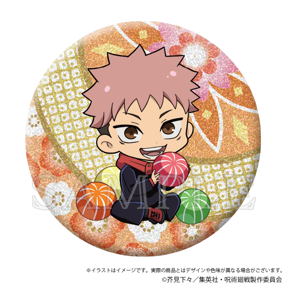 呪術廻戦_きらきら缶バッジ Japanese Sweets ver. 虎杖悠仁