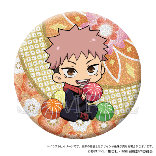 呪術廻戦_きらきら缶バッジ Japanese Sweets ver. 虎杖悠仁