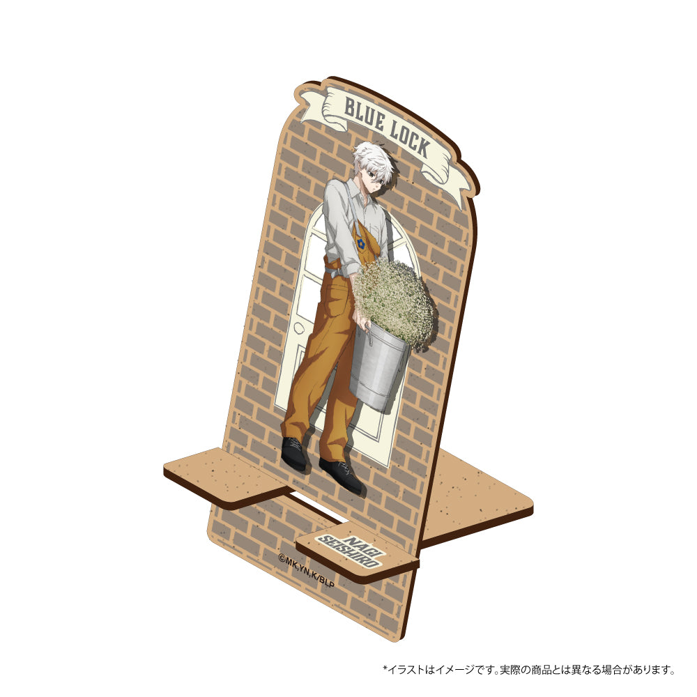 ブルーロック_ウッドスマホスタンド 凪 誠士郎(お花屋さん) 【colleize先行販売商品】