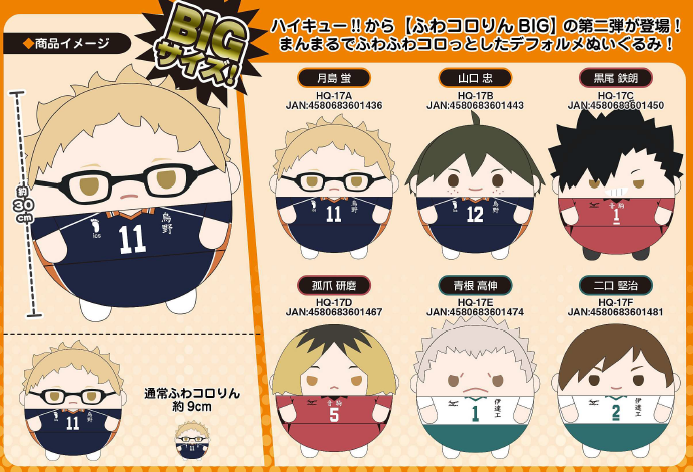 ハイキュー‼_ふわコロりんBIG2_二口堅治