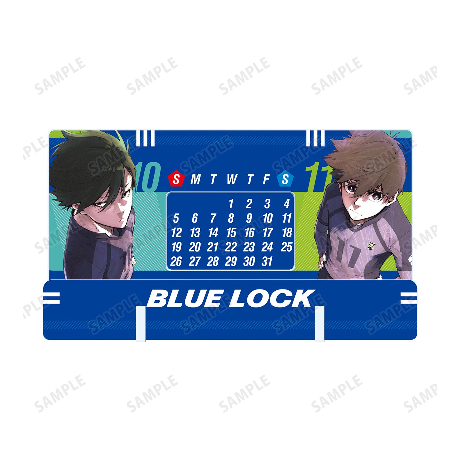 ブルーロック_潔 世一＆糸師 凛 卓上アクリル万年カレンダー