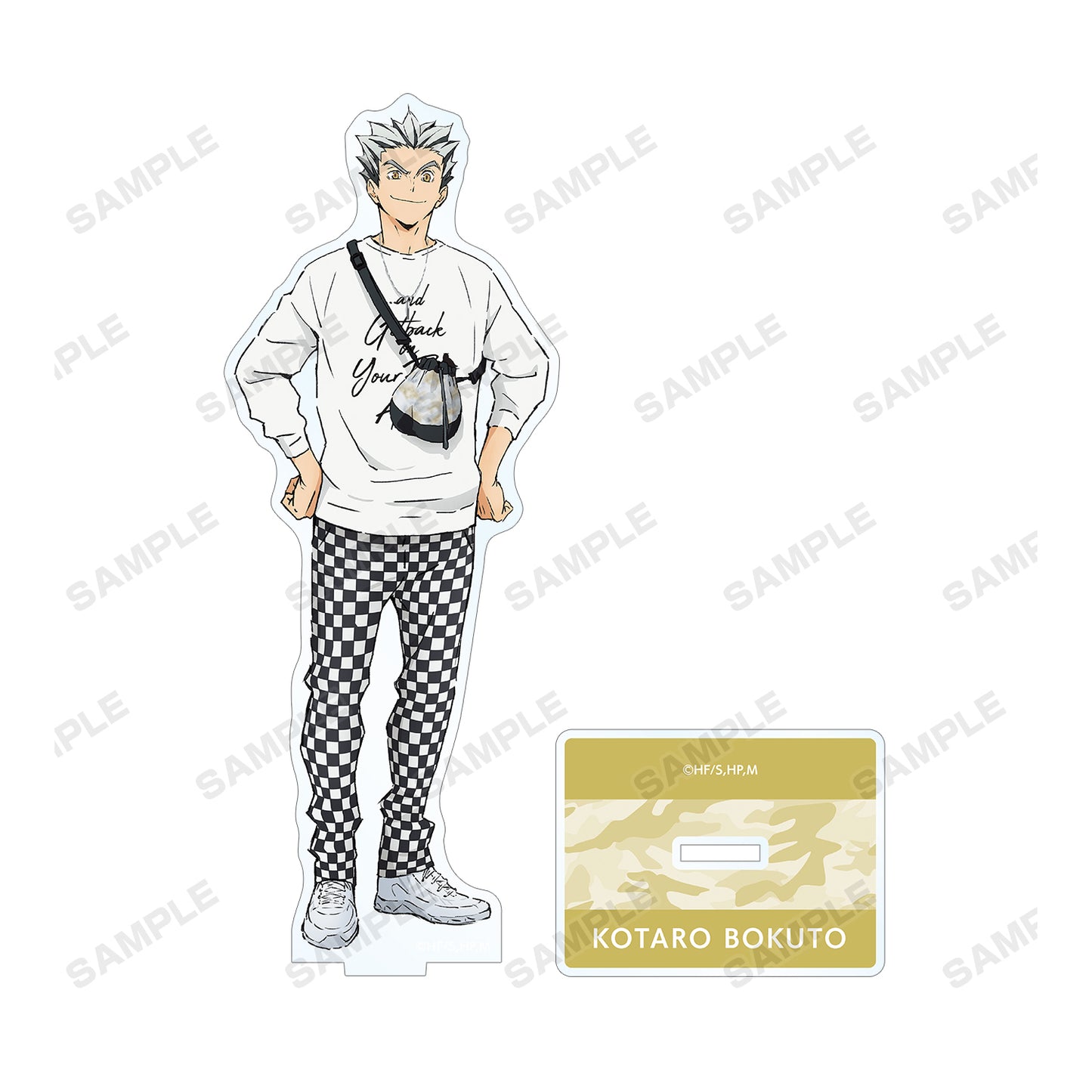 ハイキュー!! TO THE TOP × 東武動物公園_描き下ろしイラスト 木兎光太郎 レジャーver. BIGアクリルスタンド