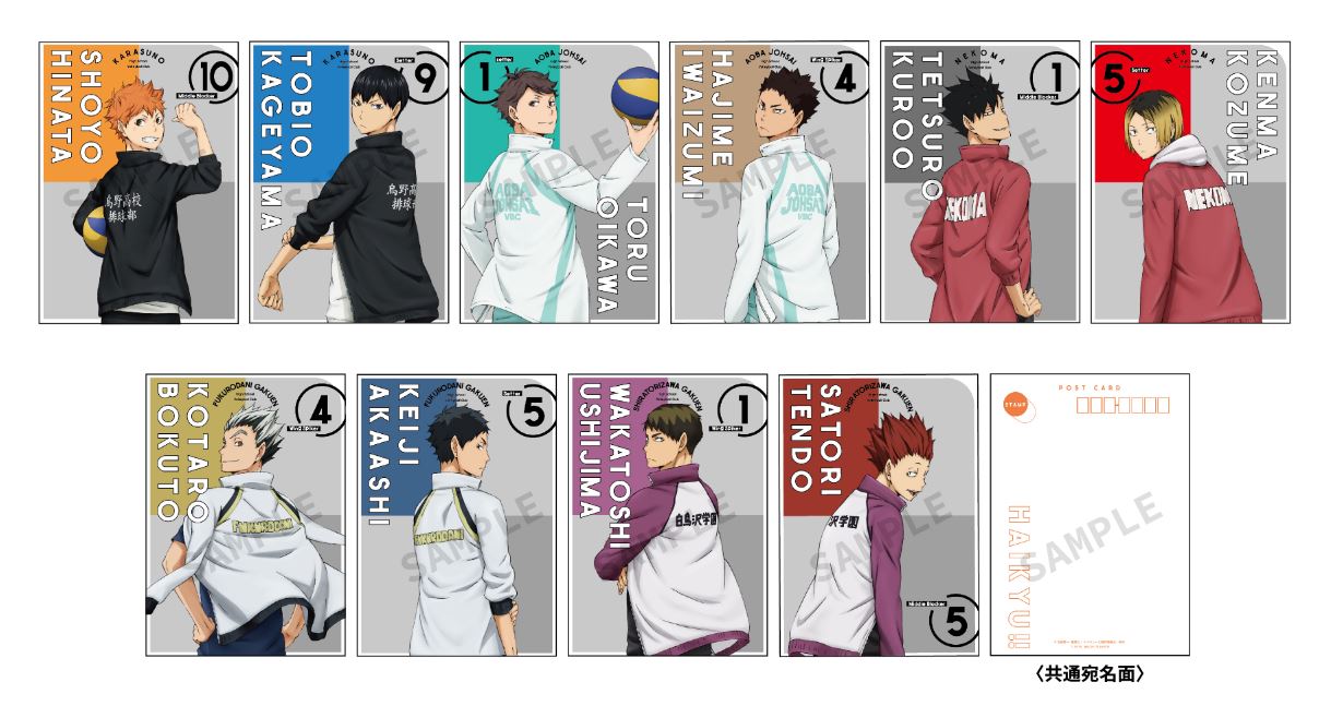 ハイキュー!!_振り向き A5ポストカードセット