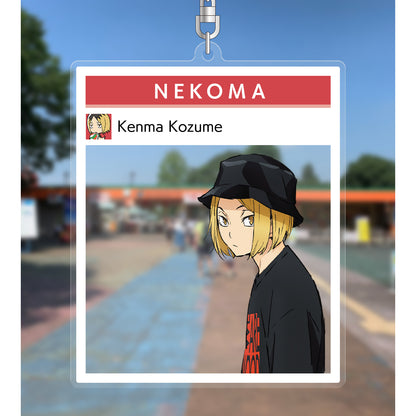 ハイキュー!! TO THE TOP × 東武動物公園_描き下ろしイラスト 孤爪研磨 レジャーver. フォトフレーム風BIGアクリルキーホルダー