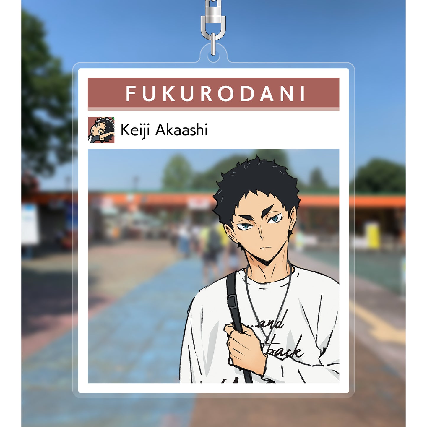 ハイキュー!! TO THE TOP × 東武動物公園_描き下ろしイラスト 赤葦京治 レジャーver. フォトフレーム風BIGアクリルキーホルダー