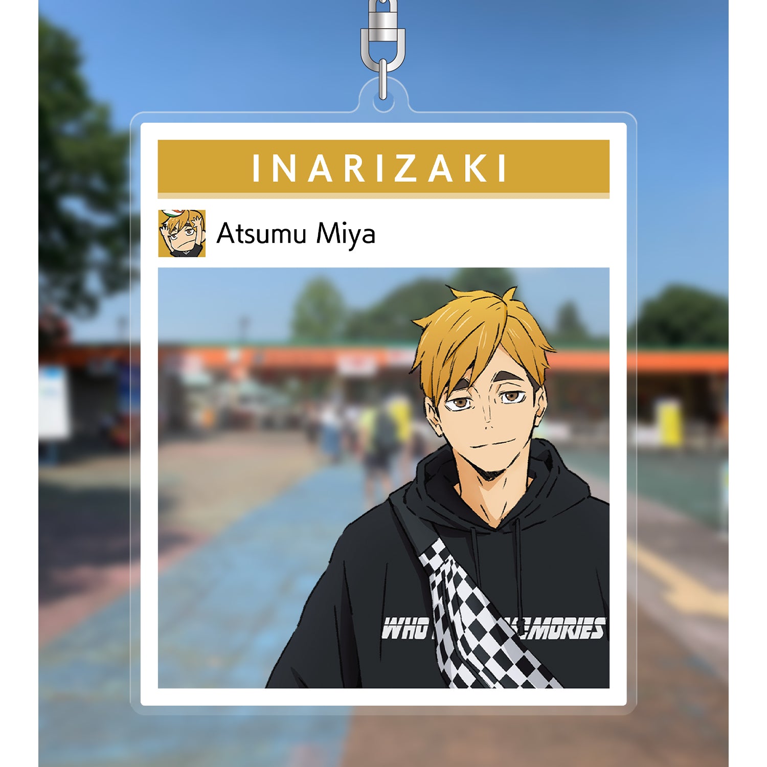 ハイキュー!! TO THE TOP × 東武動物公園_描き下ろしイラスト 宮侑 レジャーver. フォトフレーム風BIGアクリルキーホルダー