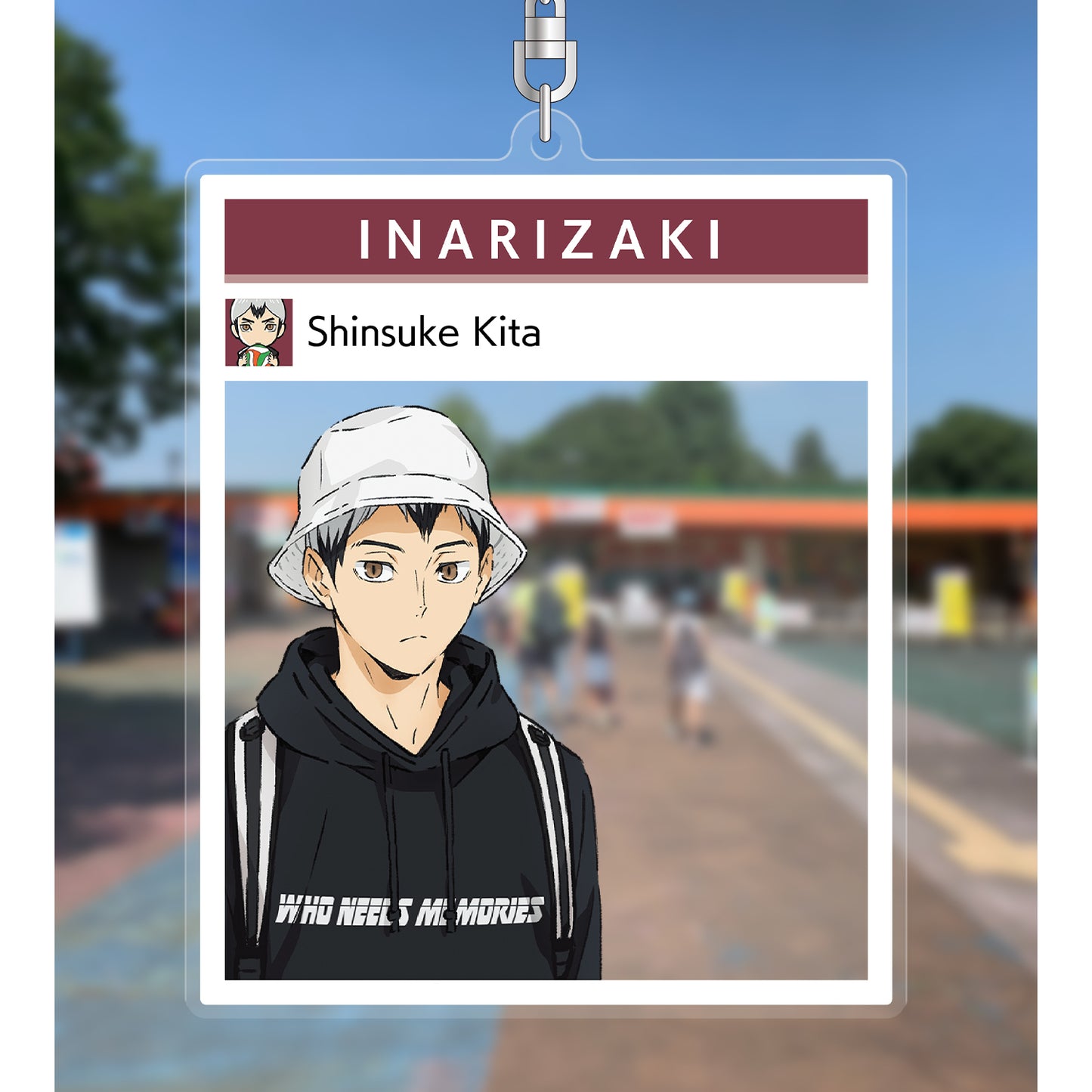 ハイキュー!! TO THE TOP × 東武動物公園_描き下ろしイラスト 北信介 レジャーver. フォトフレーム風BIGアクリルキーホルダー