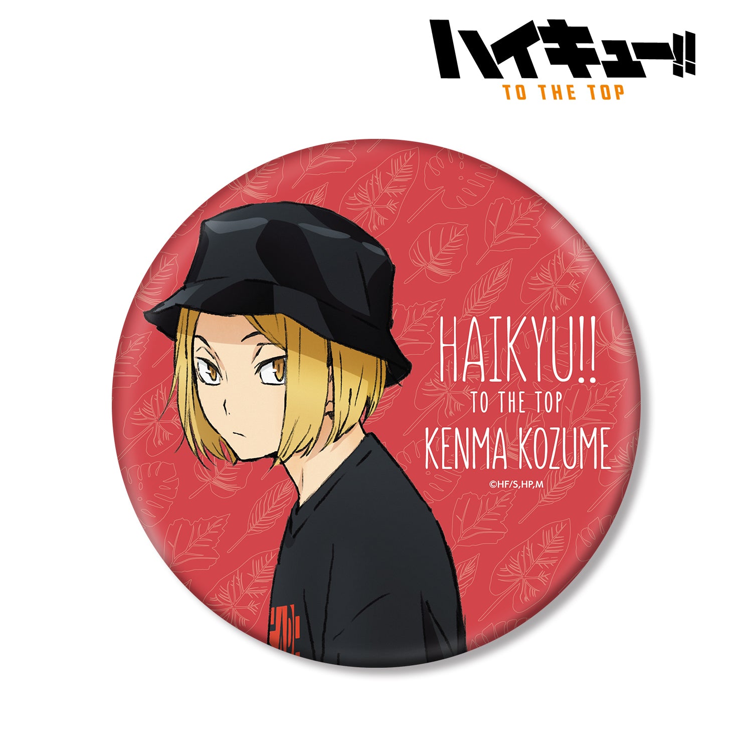 ハイキュー!! TO THE TOP × 東武動物公園_描き下ろしイラスト 孤爪研磨 レジャーver. BIG缶バッジ