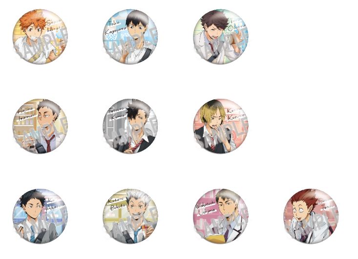 ハイキュー!!_カラパレ より道 缶バッジ(75mm) 1BOX