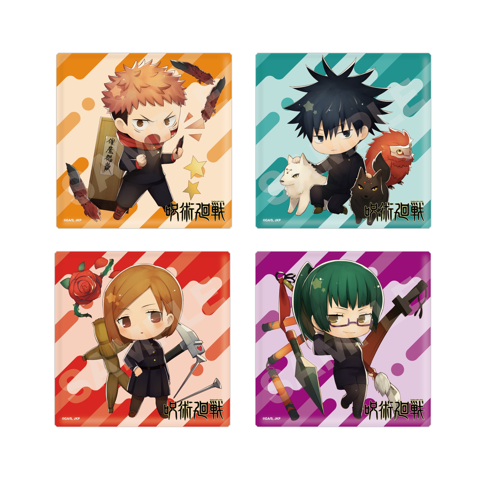 呪術廻戦_ビッグスクエア缶バッジ /01 第1弾 BOXB(全12種) 1BOX