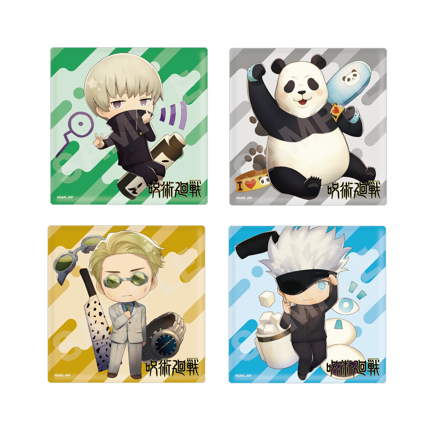 呪術廻戦_ビッグスクエア缶バッジ /01 第1弾 BOXB(全12種) 1BOX