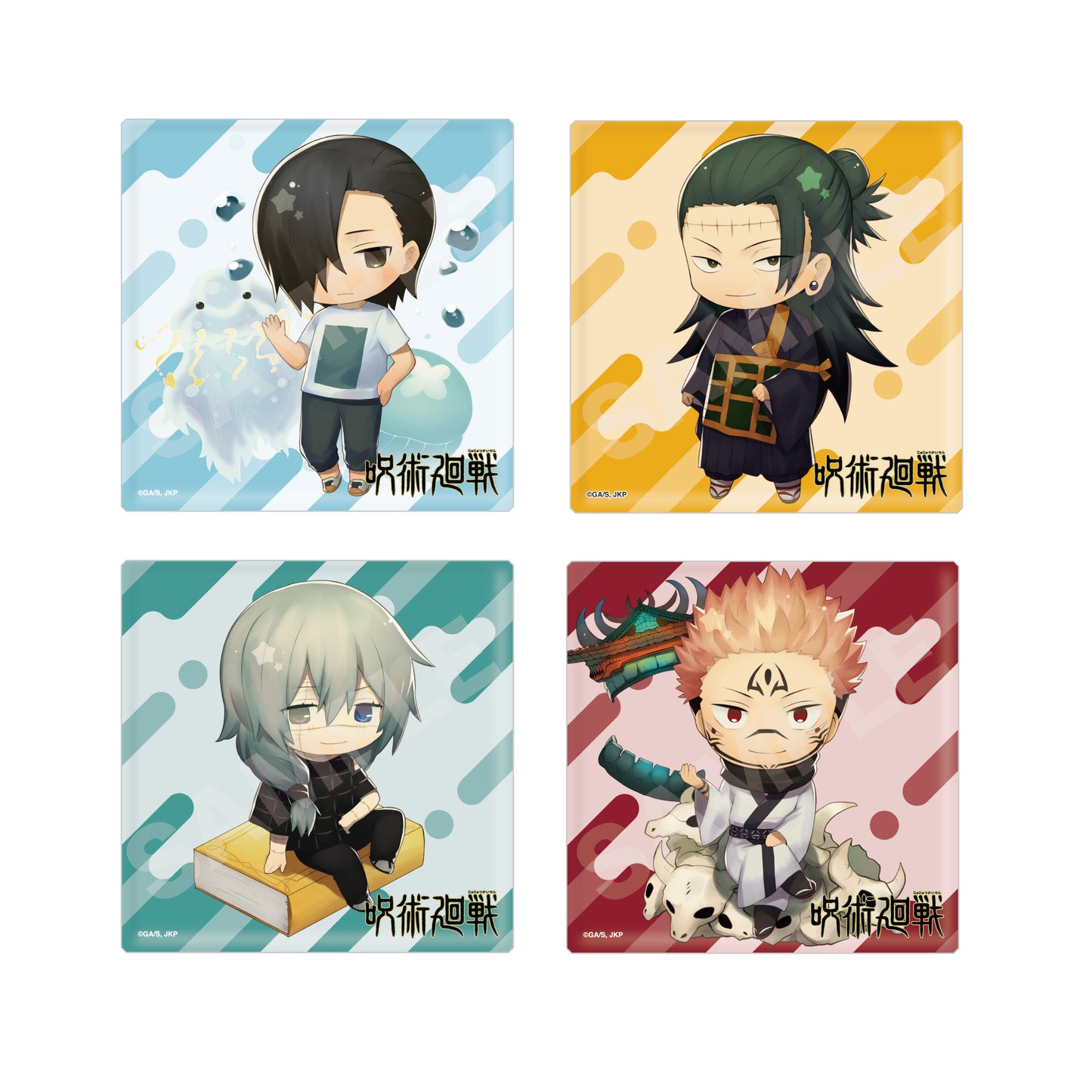 呪術廻戦_ビッグスクエア缶バッジ /01 第1弾 BOXB(全12種) 1BOX