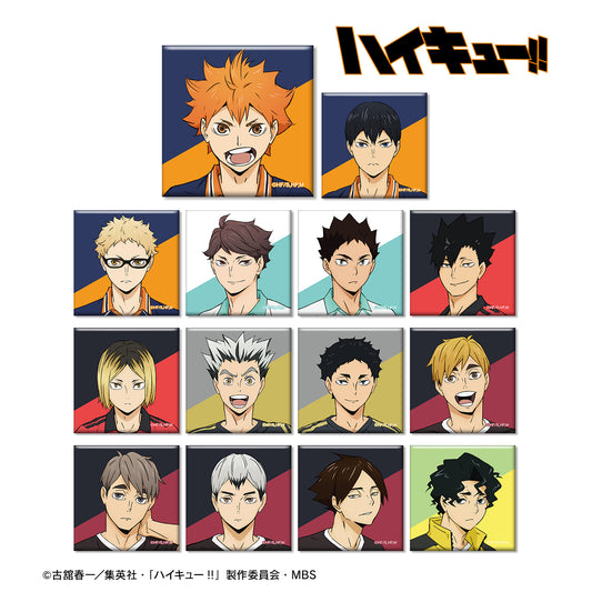 ハイキュー!!_トレーディング スクエア缶バッジ ユニフォームver.(単位/BOX)