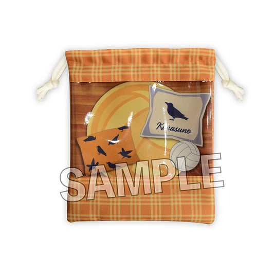 ハイキュー!!_指の上の窓付き巾着 お昼寝ver. 烏野高校