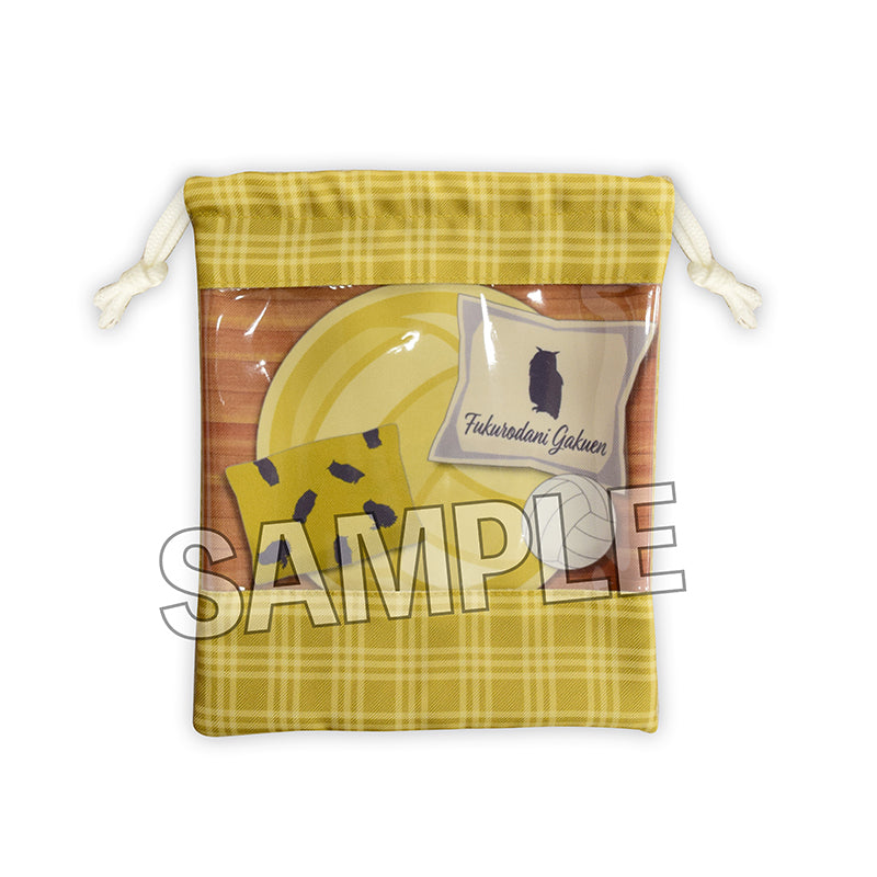 ハイキュー!!_指の上の窓付き巾着 お昼寝ver. 梟谷学園高校