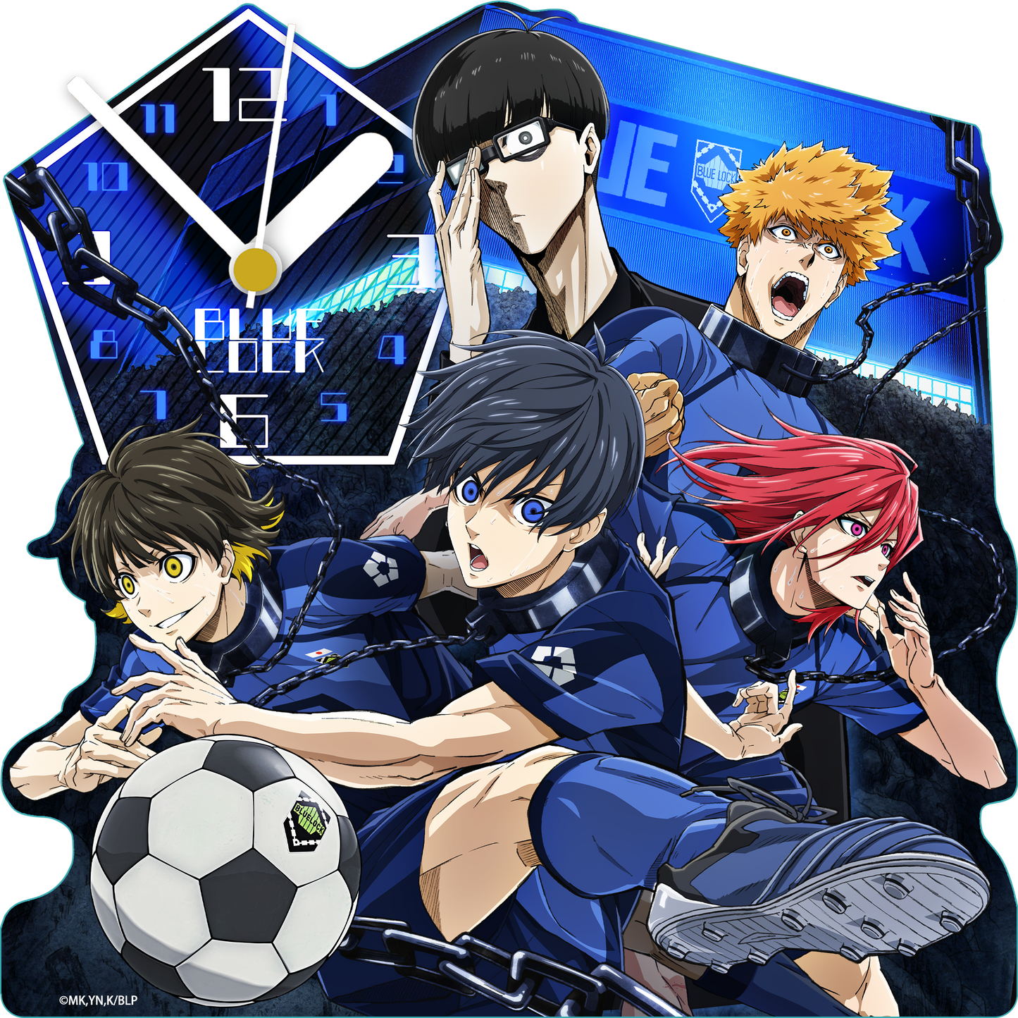 ブルーロック_アクリル置時計