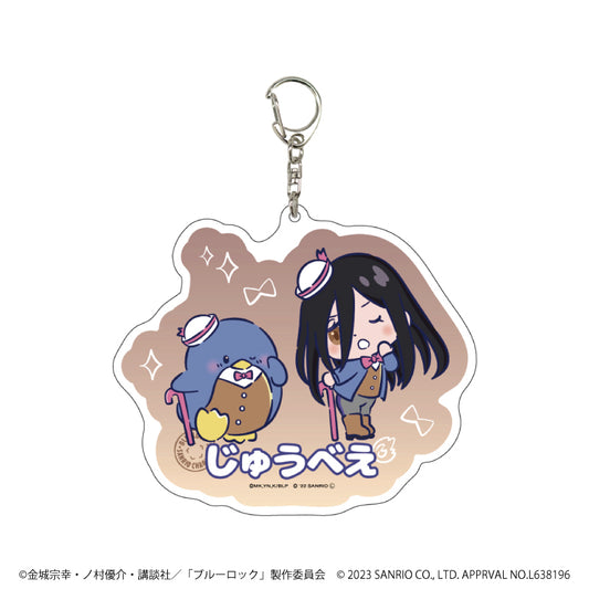 ブルーロック×サンリオキャラクターズ_デカアクリルキーホルダー09/蟻生十兵衛×タキシードサム(ミニキャライラスト)