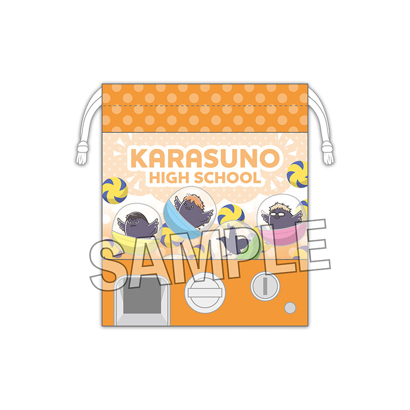 ハイキュー!!_座ぬいの窓付き巾着 夏ver. 烏野高校