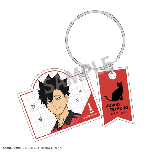 ハイキュー‼_ワイヤー２パーツアクリルキーホルダー_黒尾 鉄朗