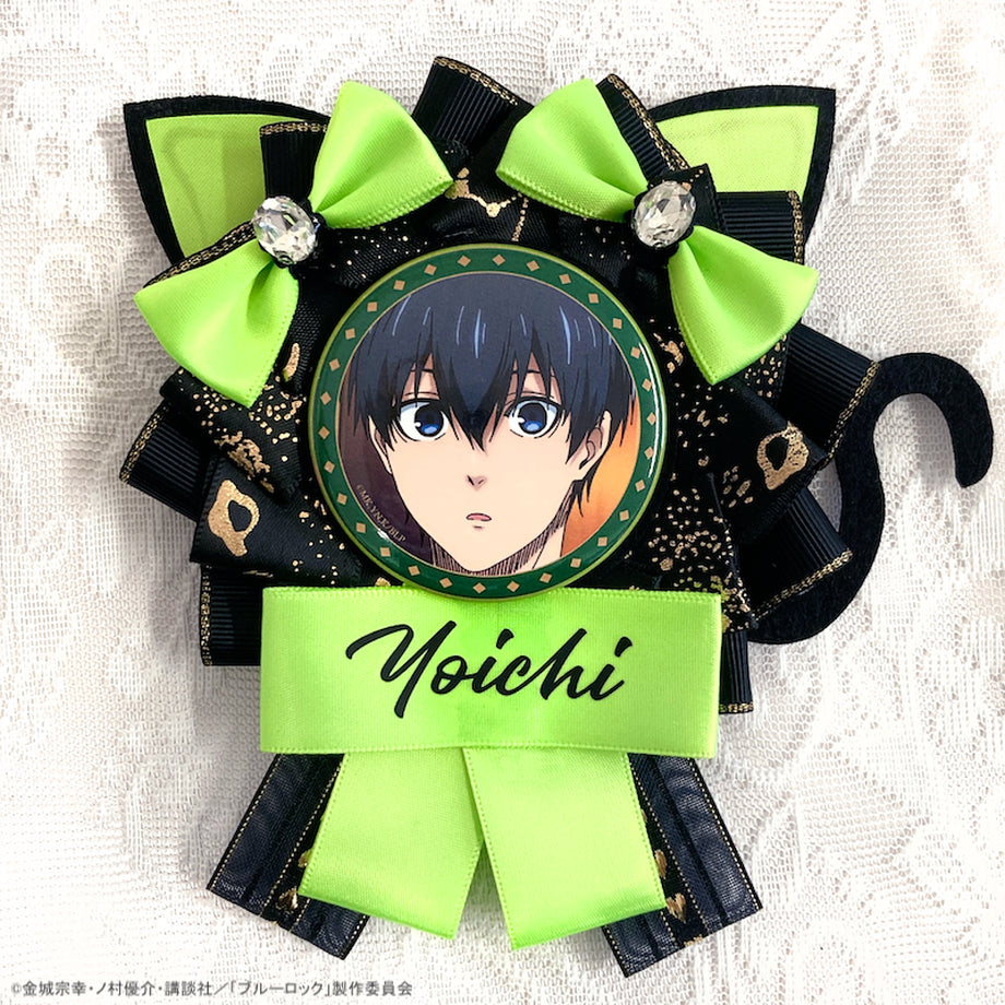 ブルーロック_猫耳付きロゼット&缶バッジセット 潔世一