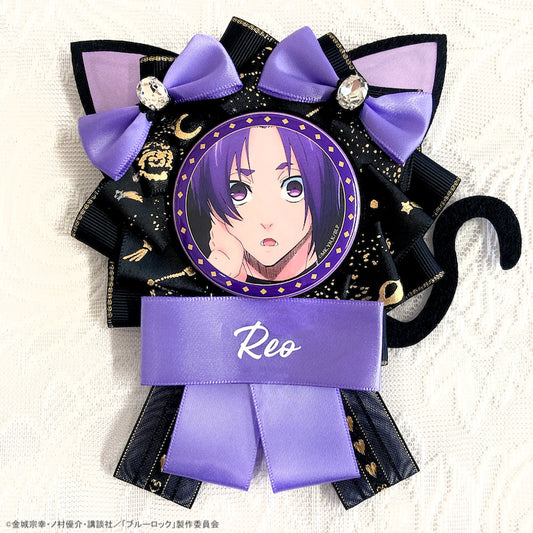 ブルーロック_猫耳付きロゼット&缶バッジセット 御影玲王