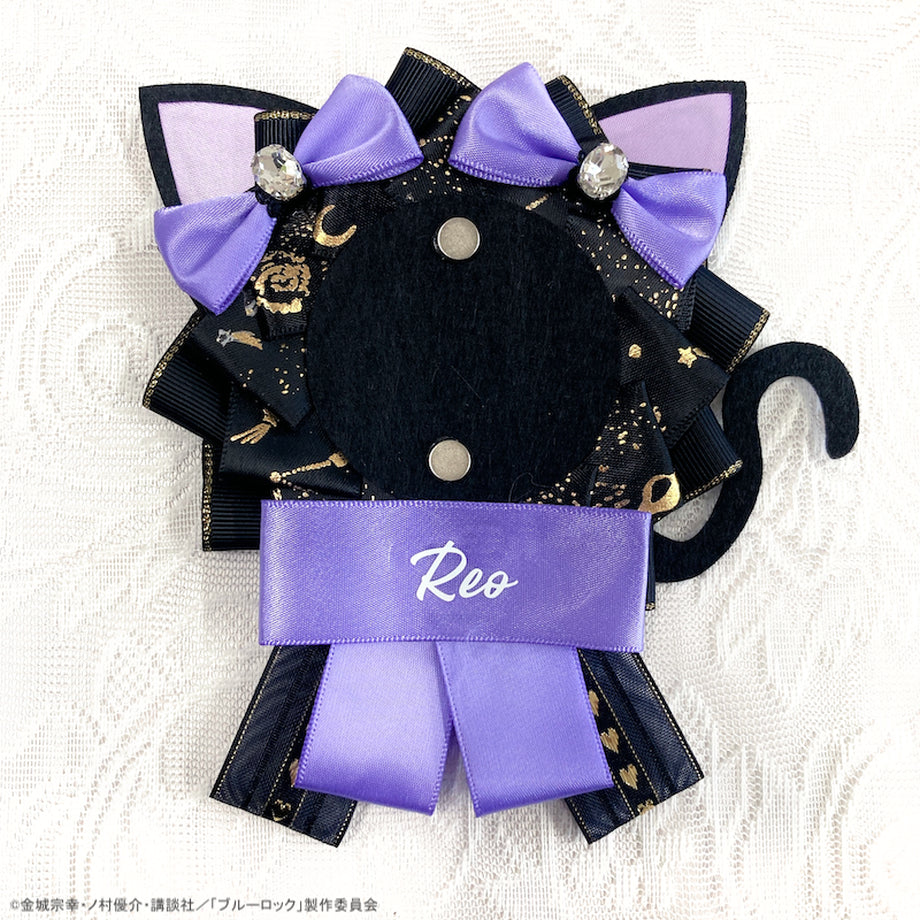 ブルーロック_猫耳付きロゼット&缶バッジセット 御影玲王