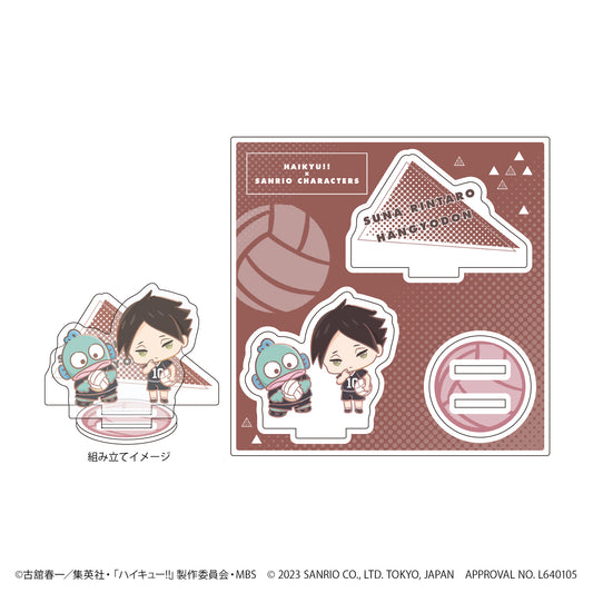 ハイキュー!!×サンリオキャラクターズ_アクリルフィギュアプレート14/角名 倫太郎/ハンギョドン(ミニキャライラスト)