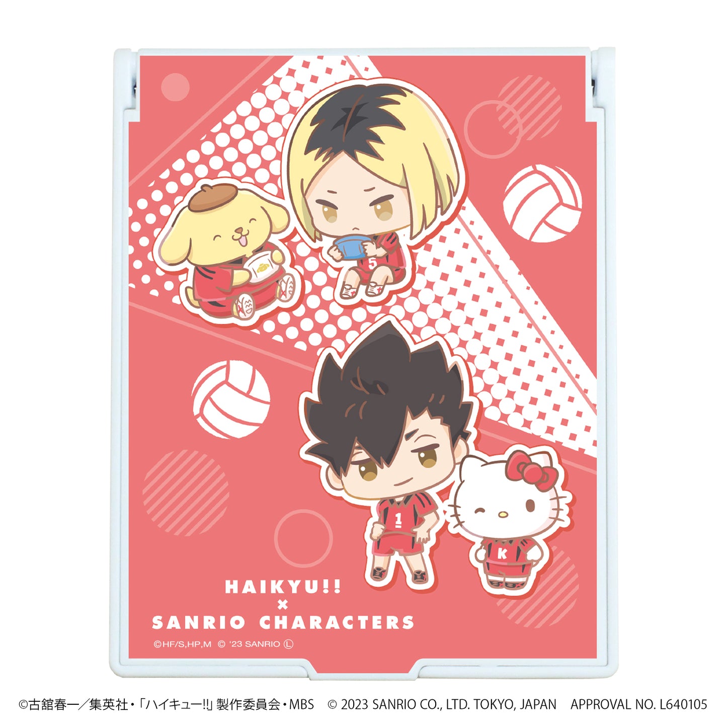 ハイキュー!!×サンリオキャラクターズ_デカキャラミラー03/Cパターン(ミニキャライラスト)