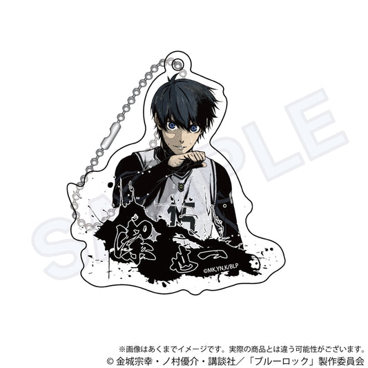 ブルーロック_墨絵風アクリルキーホルダー　潔 世一