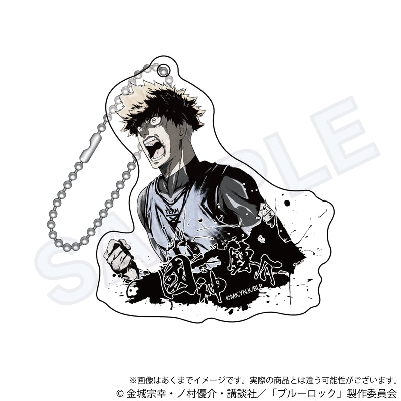 ブルーロック_墨絵風アクリルキーホルダー　國神　錬介
