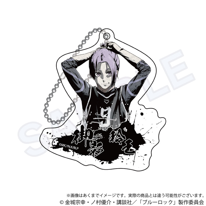 ブルーロック_墨絵風アクリルキーホルダー　御影　玲王