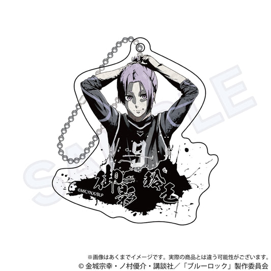 ブルーロック_墨絵風アクリルキーホルダー　御影　玲王