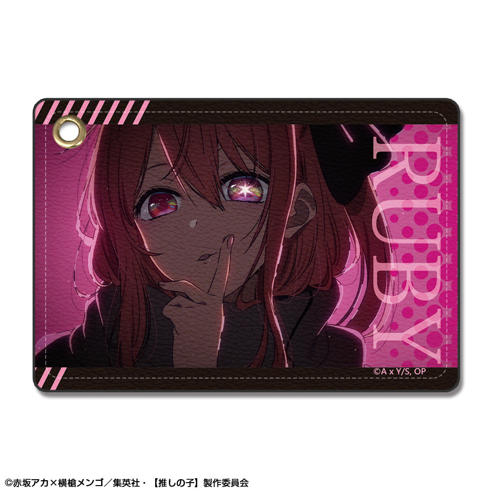 推しの子_レザーパスケース デザイン03(ルビー)