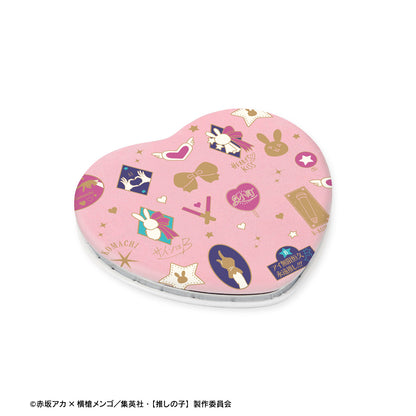 推しの子_アイ モチーフ柄 ハート型折りたたみミラー