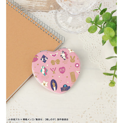 推しの子_アイ モチーフ柄 ハート型折りたたみミラー